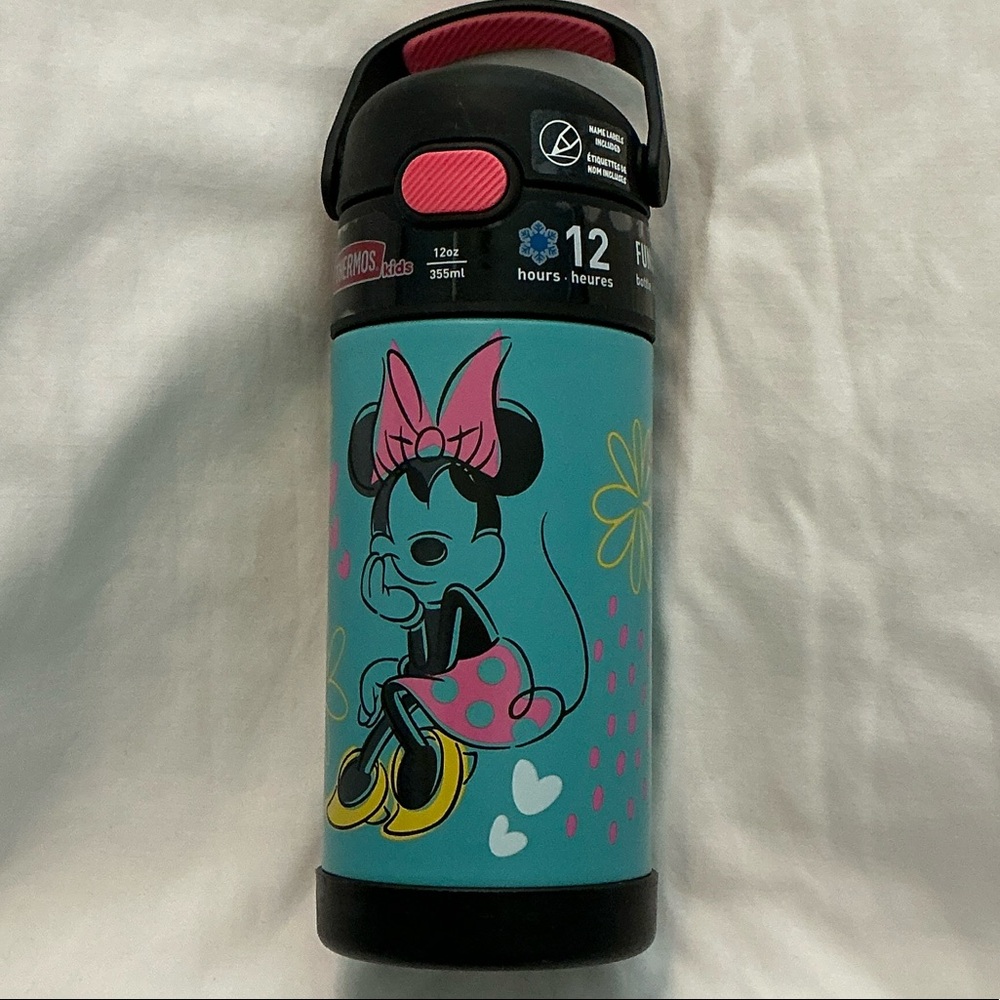 Thermos Funtainer with Minnie Mouse Design - Blue and Pink